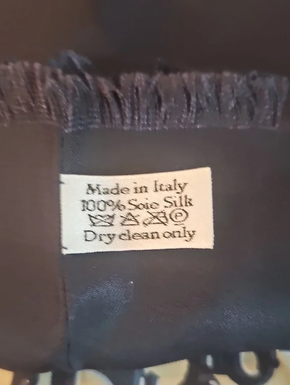 Authentic Christian Dior Oblique Navy Blue Silk Scarf (13